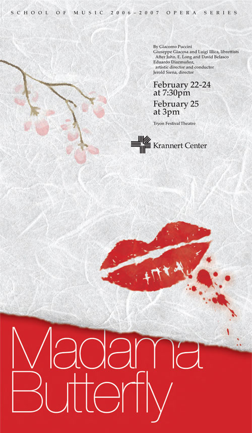 Krannert Center MADAMA BUTTERFLY opera poster 