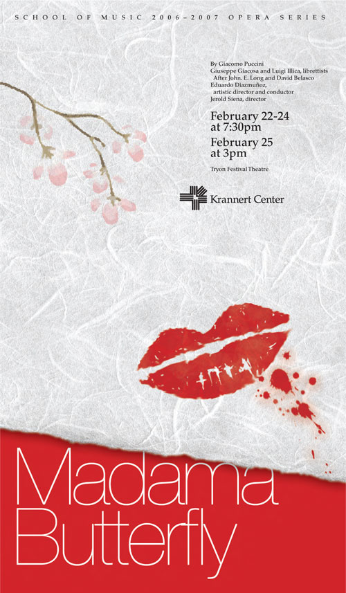 Krannert Center MADAMA BUTTERFLY opera poster